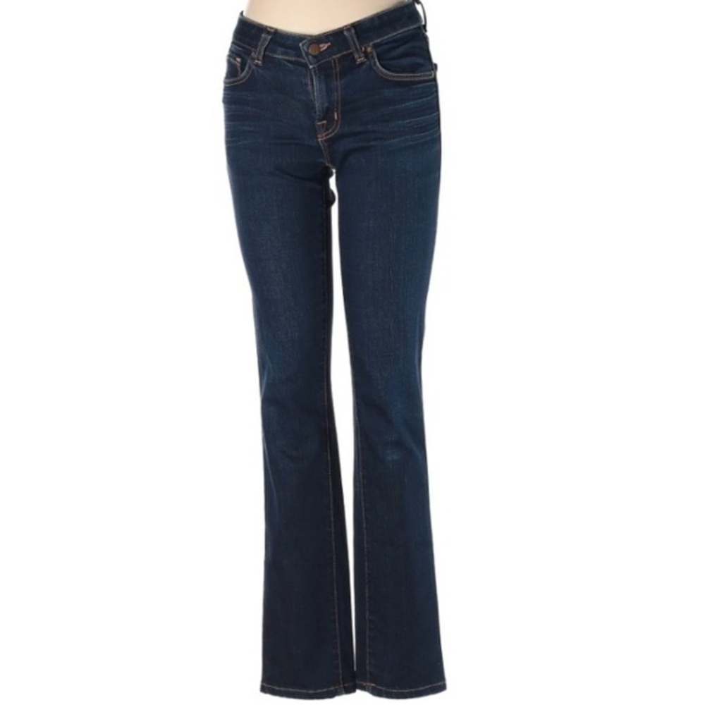 J Brand 27 dark blue BOHO boot cut low rise jeans